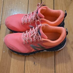 New Balance Coral and Black Athletic Shoes